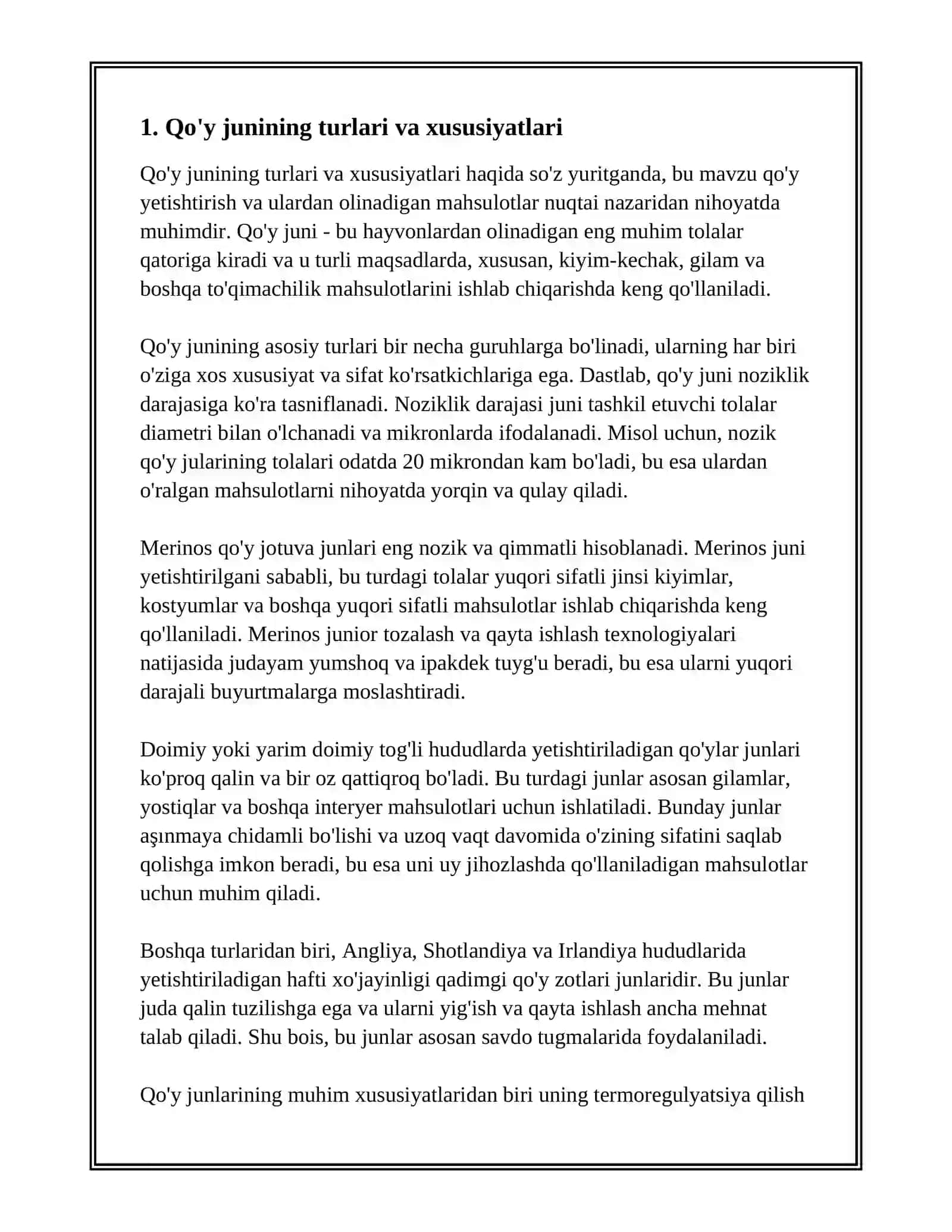 HAYVONLARDAN OLINADIGAN TOLALAR VA IPLAR 3