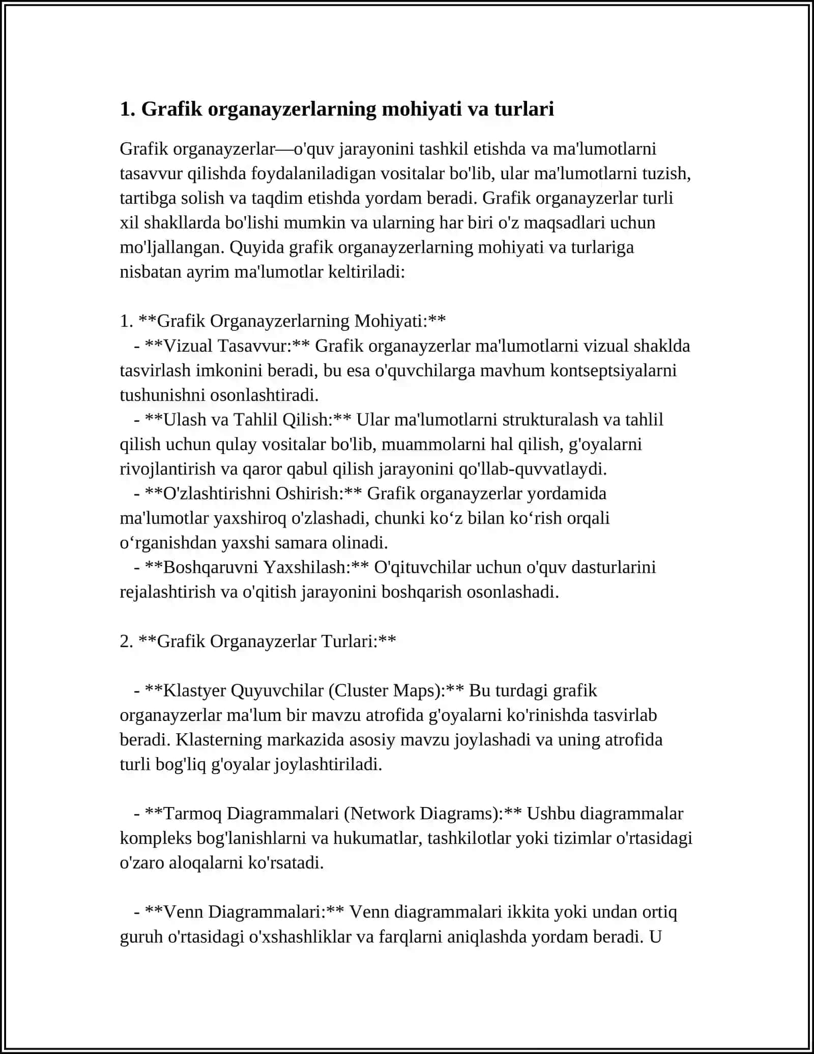 INNOVATSION O'QITISHDA GRAFIK ORGANAYZERLAR 3