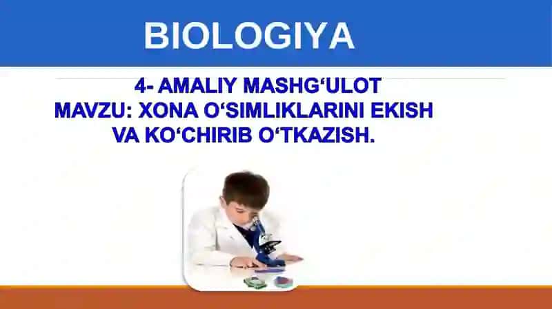 BIOLOGIYA 5-sinf MUSTAHKAMLASH 3