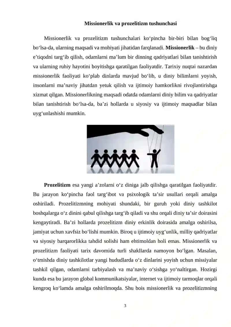 Missionerlik va prozelitizmning siyosiy-ijtimoiy xavfi 3