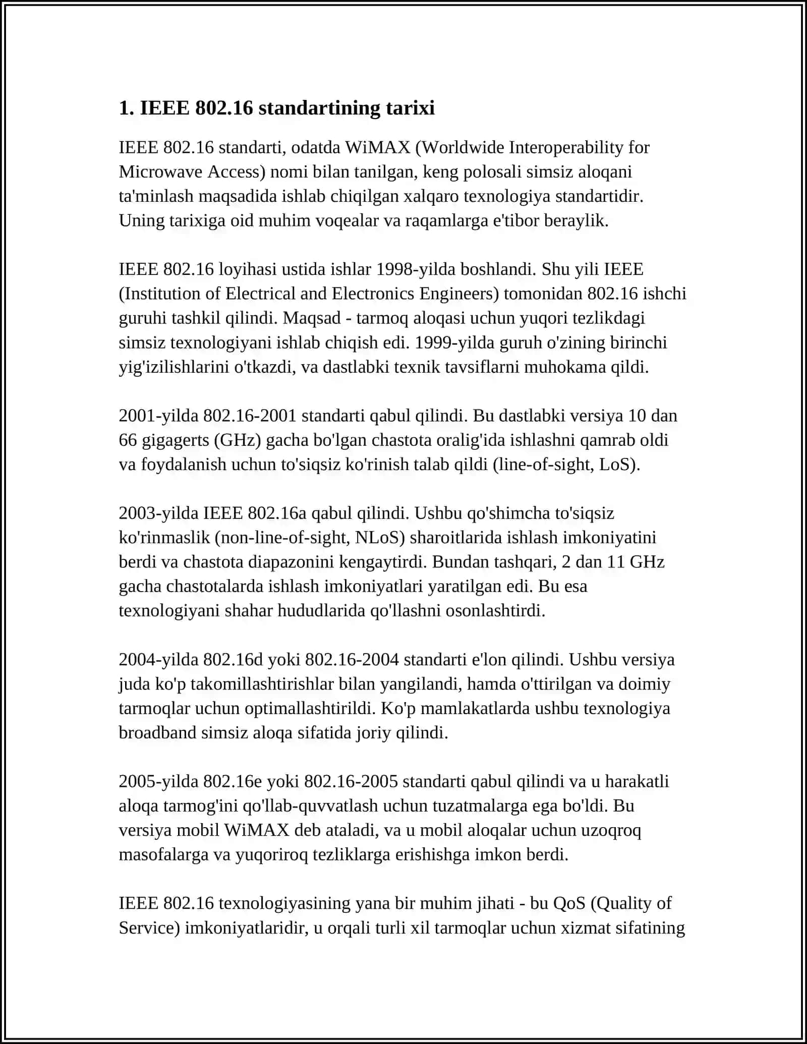 IEEE 802.16 STANDARTLARI 3