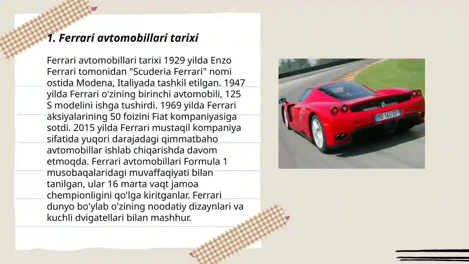 Ferrari avtomobillari tarixi 3