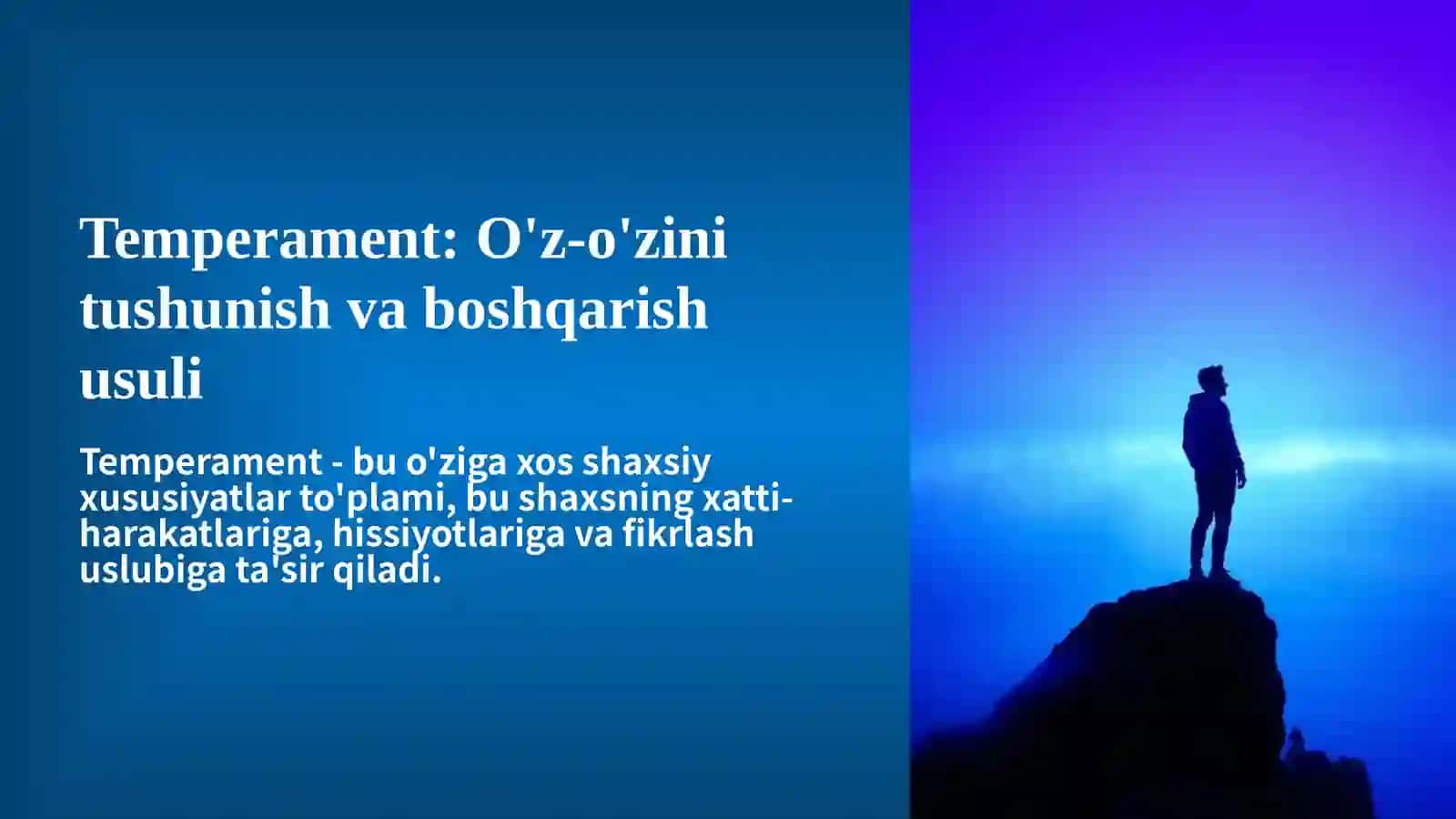 Temperament - shaxs tuzilmasi sifatida 3