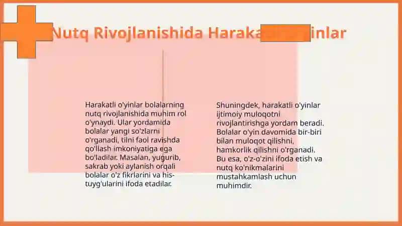 Nutqni rivojlantiruvchi harakatli o'yinlarni o'rgatish 3