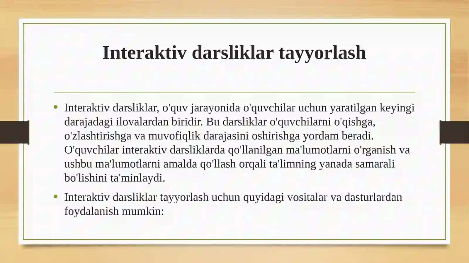O'quv jarayonida multimedia resurslaridan foydalanish 3