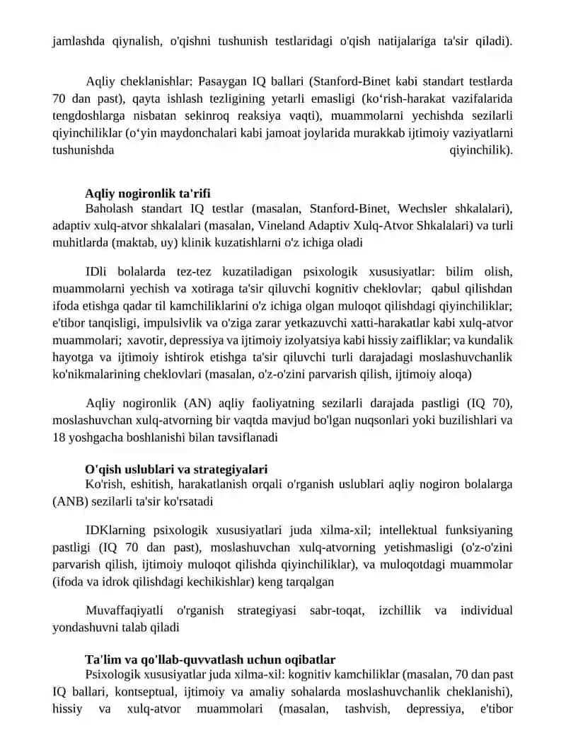 Aqli zaif bolalarning psixologik xususiyatlari 3