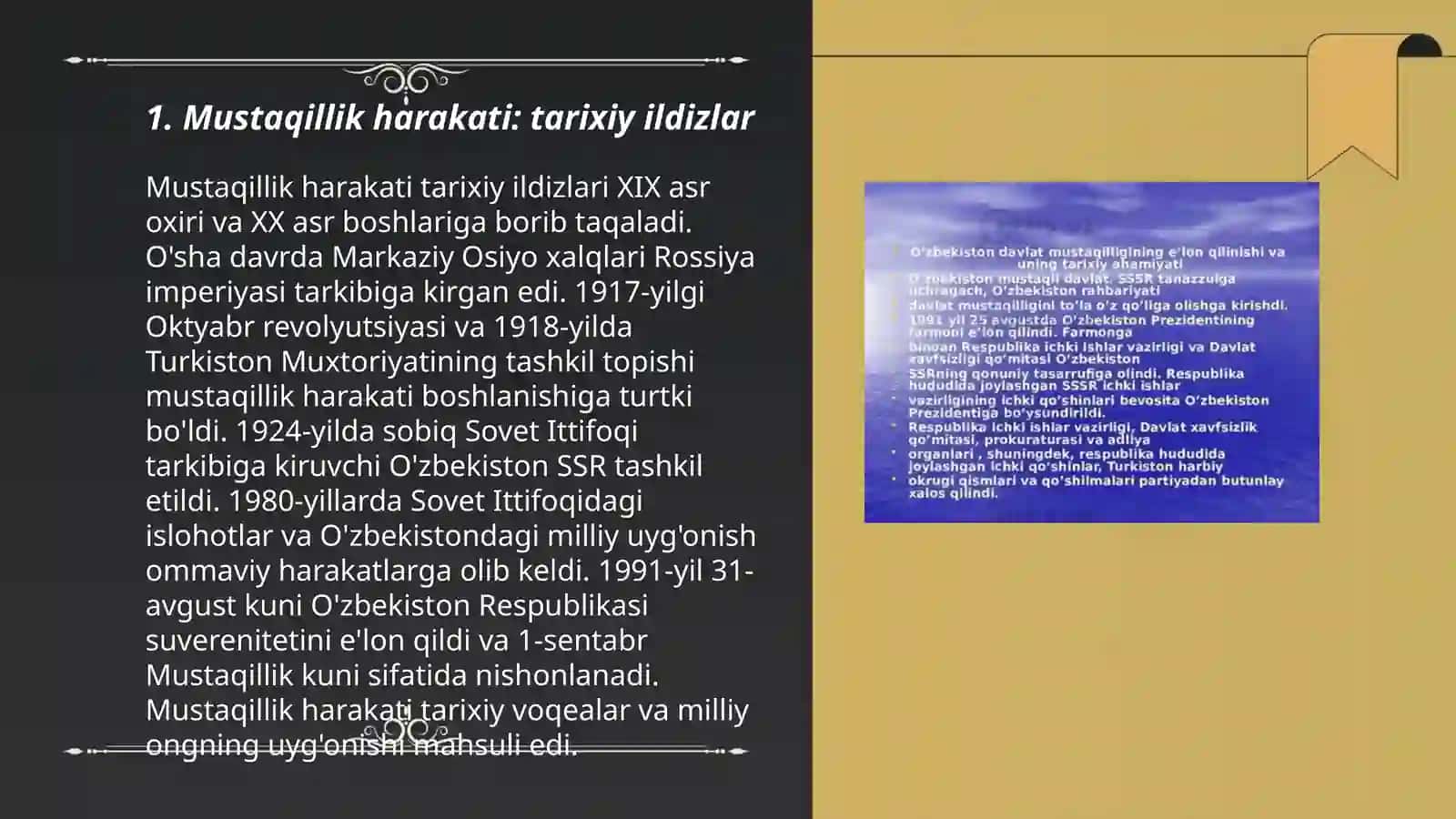 Mustaqillik harakati: tarixiy ildizlar 3