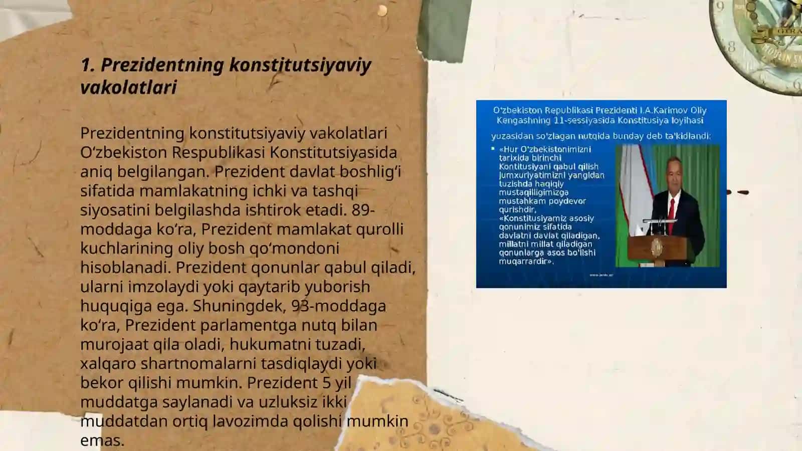 Prezidentning konstitutsiyaviy vakolatlari 3