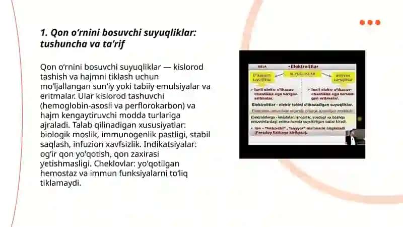 Qon oʻrnini bosuvchi suyuqliklar 3