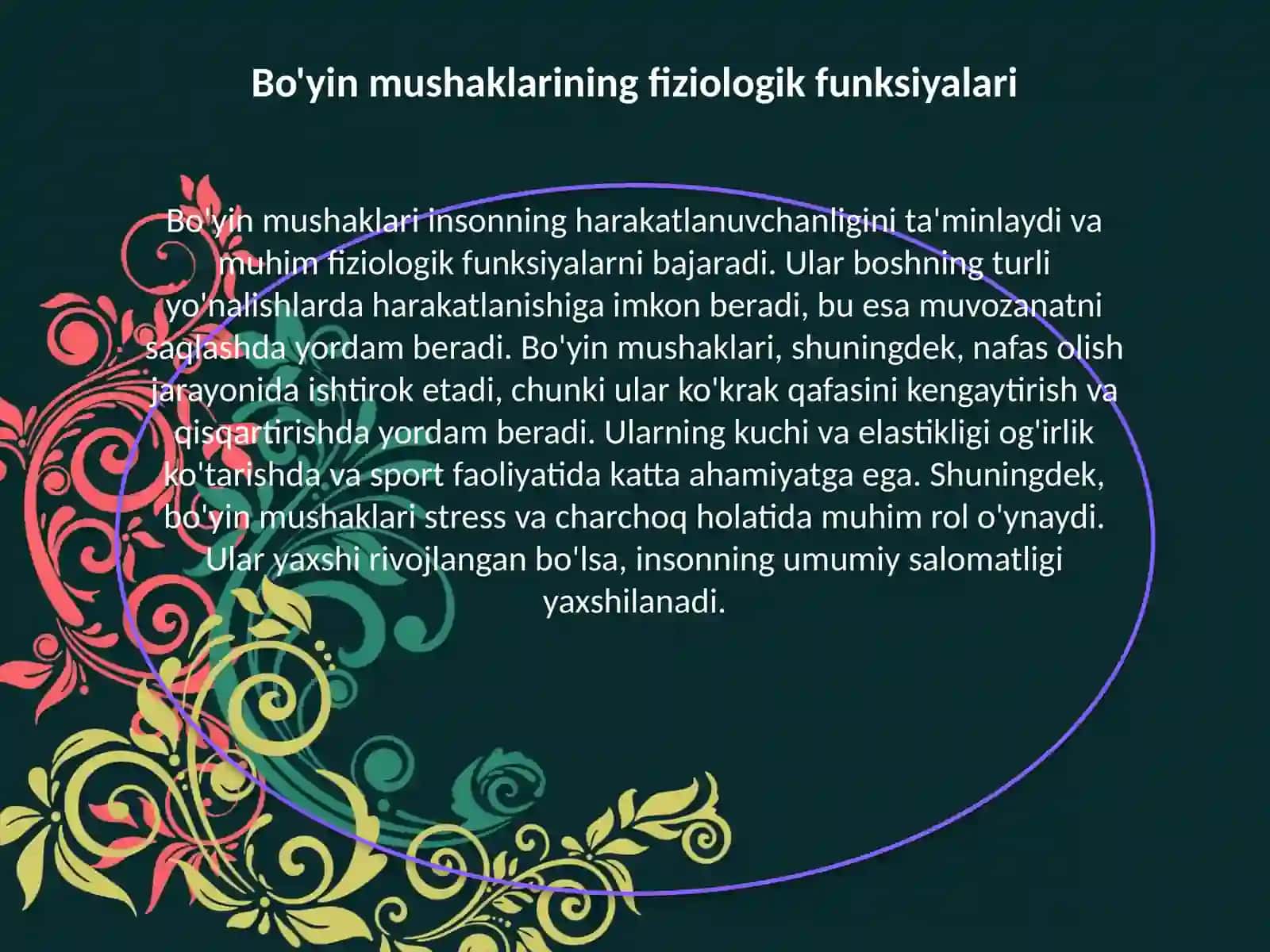 Bo'yin mushaklari anatomik tuzilishi 3