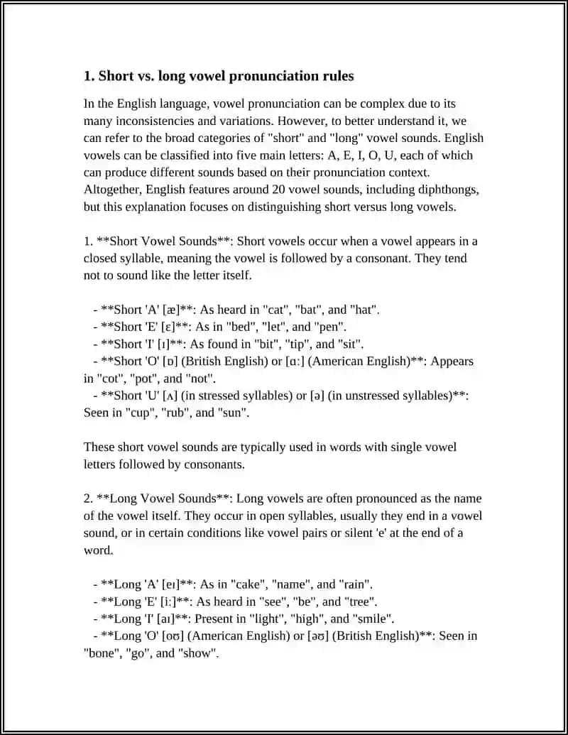 RULES OF READING VOWELS (PRONUNCIATION RULES OF THE 20 VOWEL SOUNDS) 3