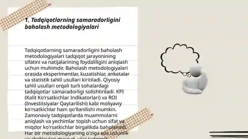 Tadqiqotlarning samaradorligi 3