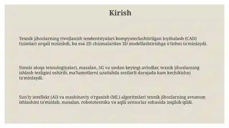 Texnikvositalarning rivojlantirishtendensiyalari 3