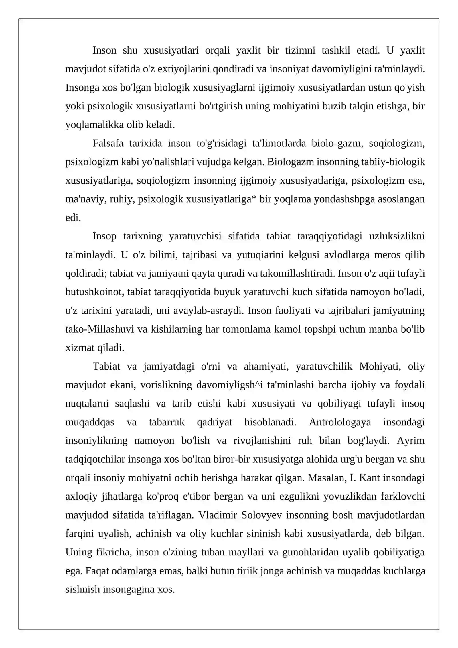 Inson falsafasi. Mustaqillik va islohotlarning ijtimoiy mohiyati 3