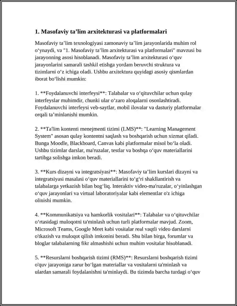 MASOFAVIY TA’LIM TEXNOLOGIYASI 3
