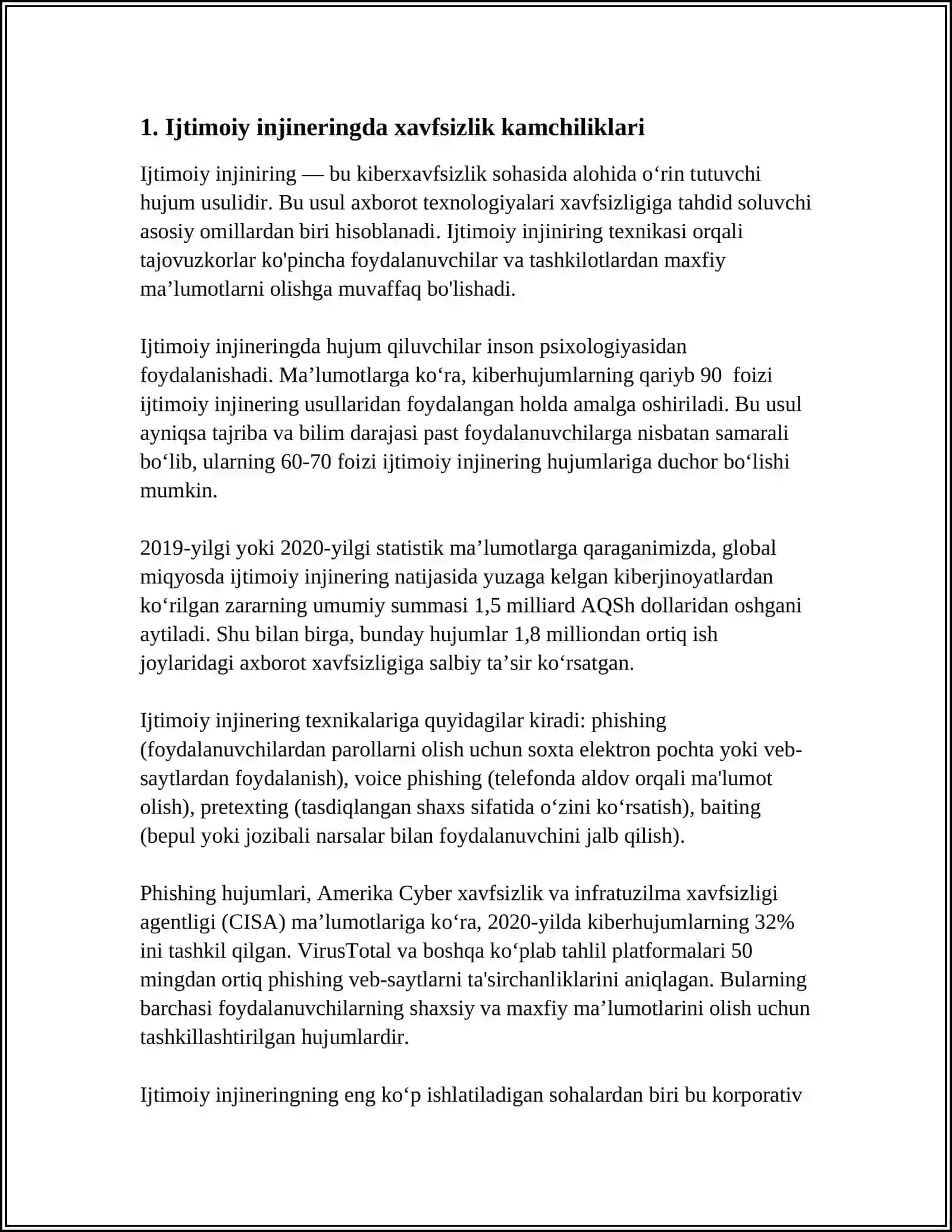 IJTIMOIY INJINERIYADA XUJUMLAR TAHLILI 3