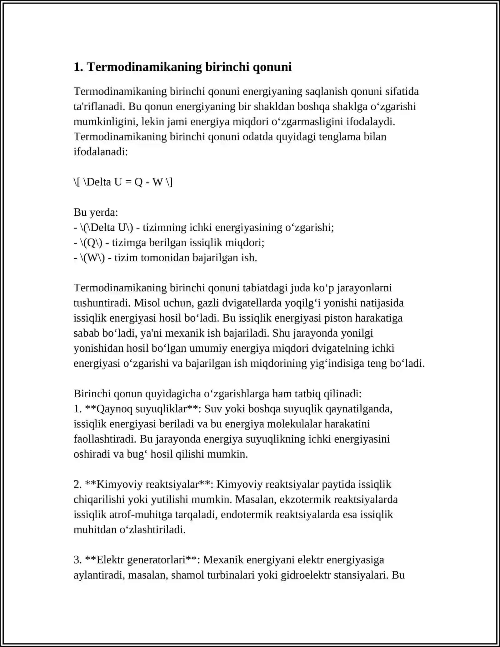 TERMODINAMIKANING QONUNLARI 3
