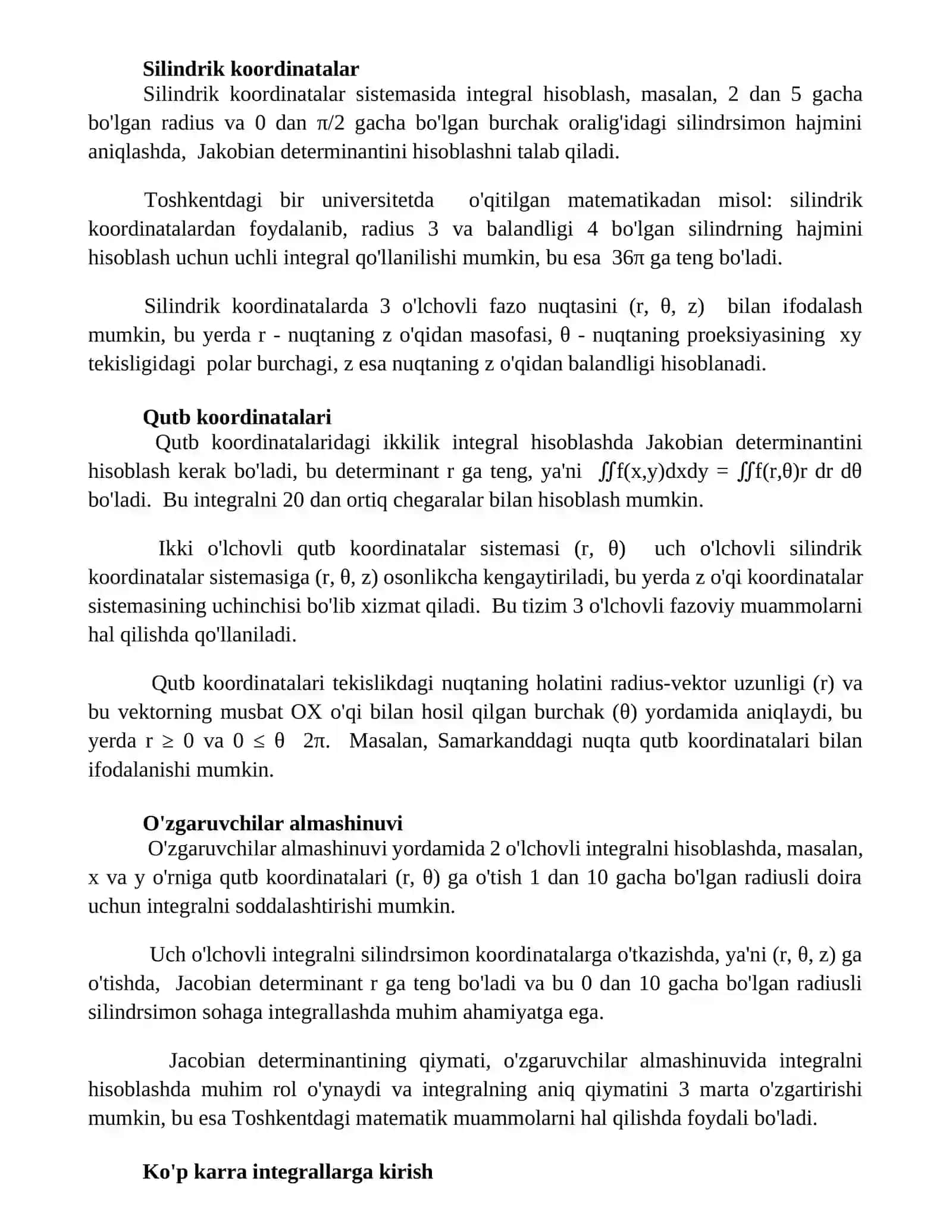 Karrali integrallar 3