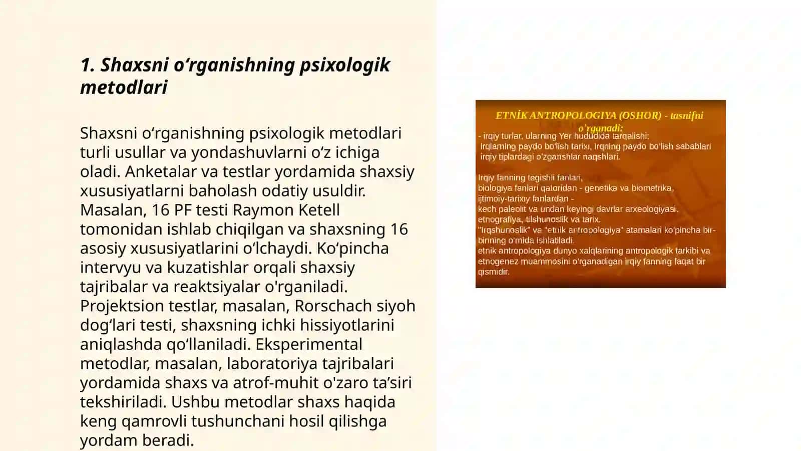 Shaxsni oʻrganishning psixologik metodlari 3