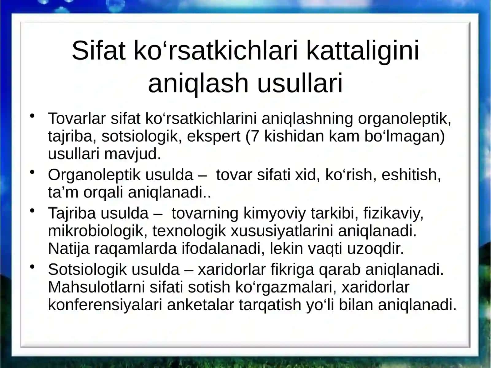 Mahsulot sifati vauni boshqarish 3