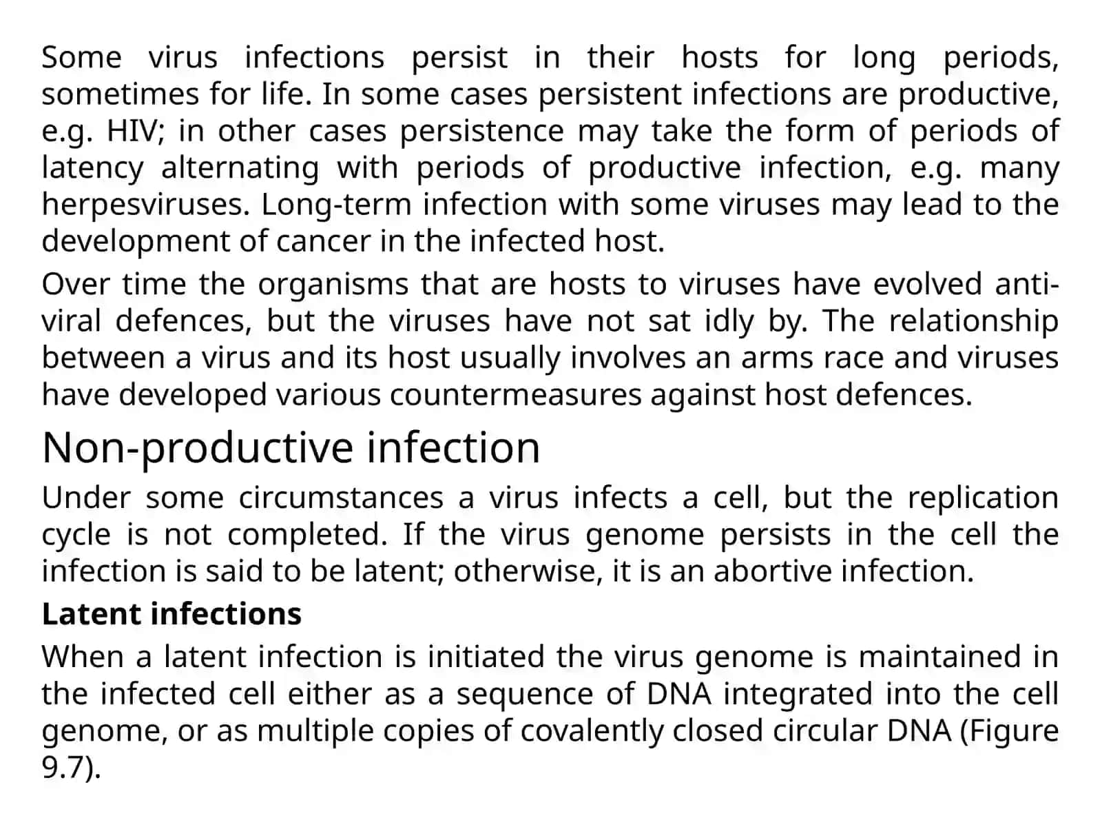 Outcomes of the virus infection for the host 3