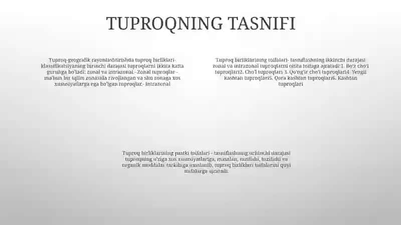 Tuproq - Geografik Rayonlashtirish 3