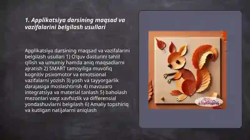 Applikatsiya darslarining tashkil etish metodlari 3