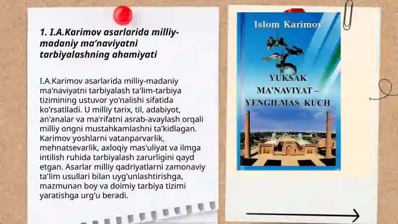 I.A.Karimov asarlarida taʼlim-tarbiya masalalari 3