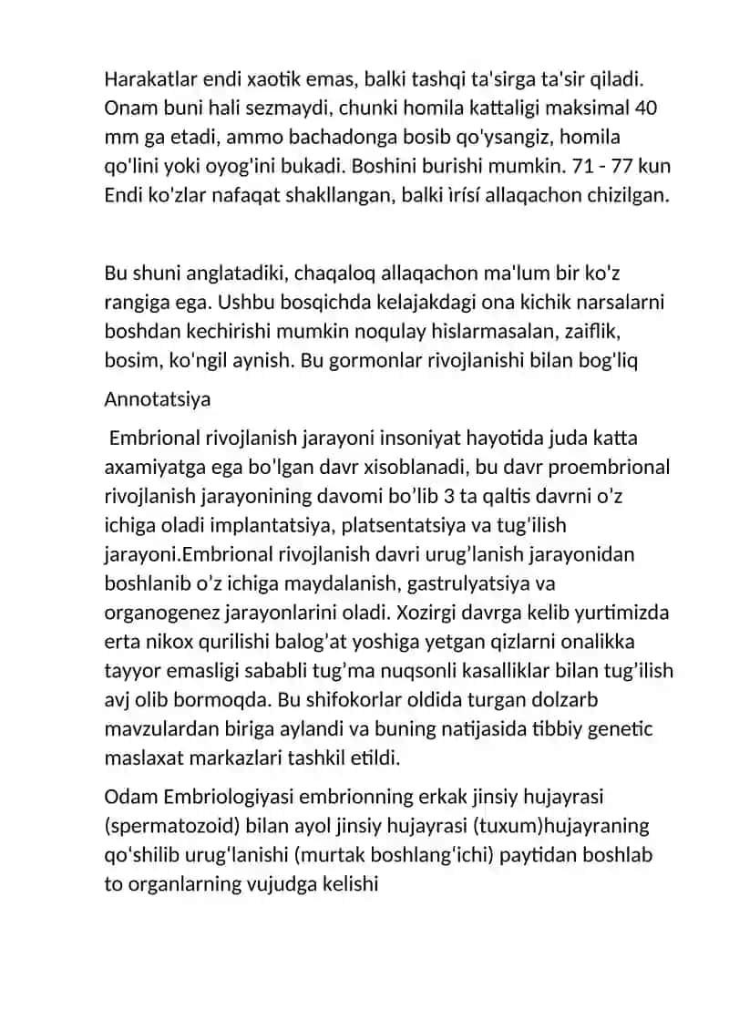 Odam embriogenezining qaltis davri 3