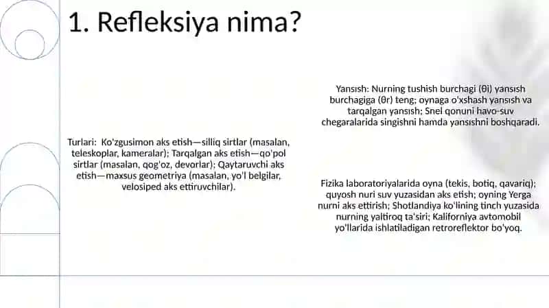 Akslantirish. Akslantirish turlari 3