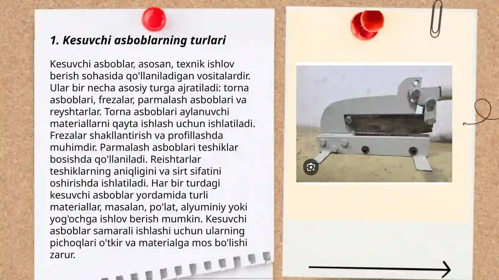 Kesuvchi asboblarning yedirilishi 3