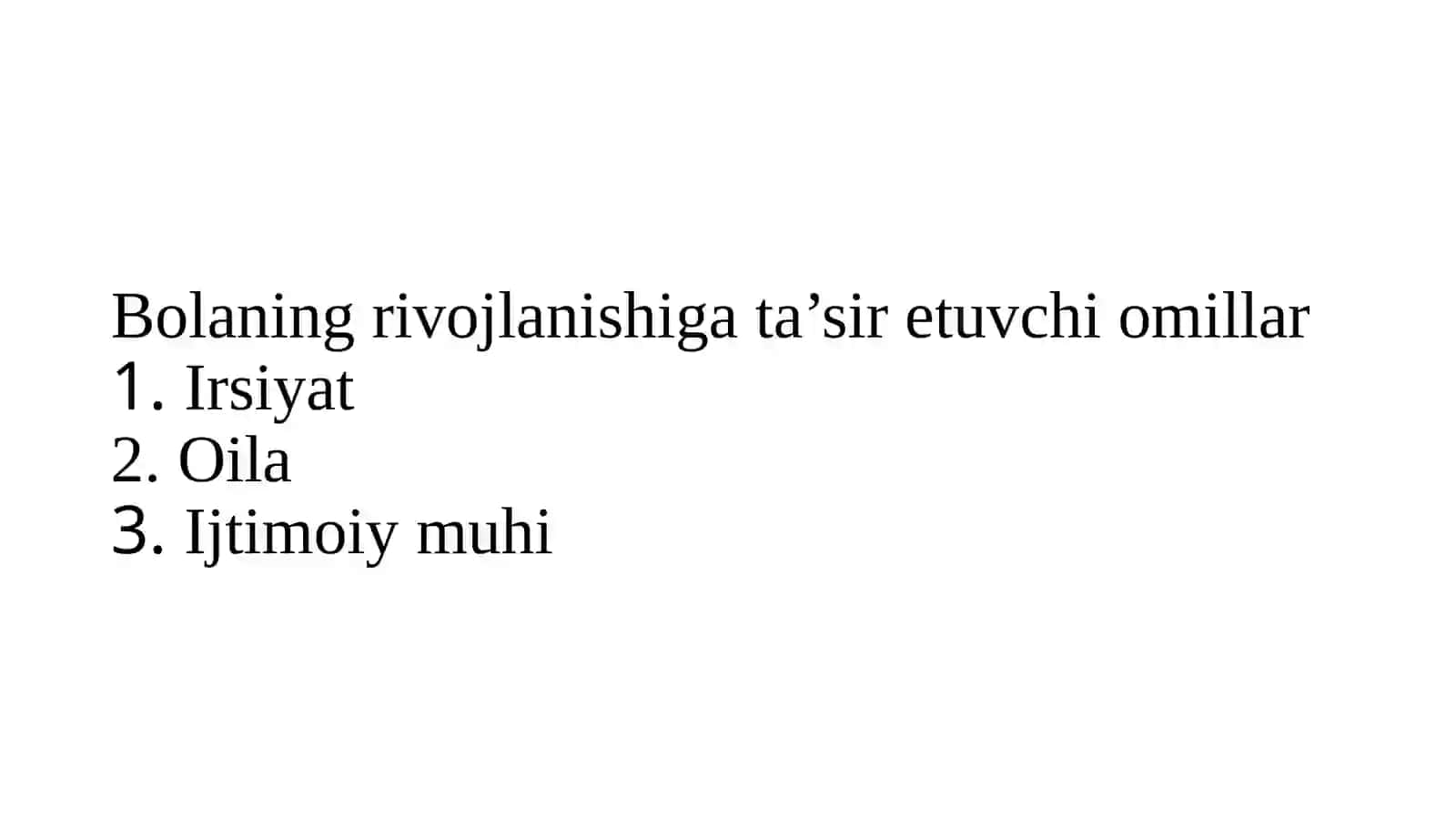 Maktabgacha ta`lim-tarbiyani tashkil etish fani 3