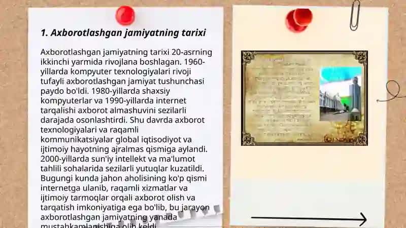 Axborotlashgan jamiyat va uning istiqbollari 3