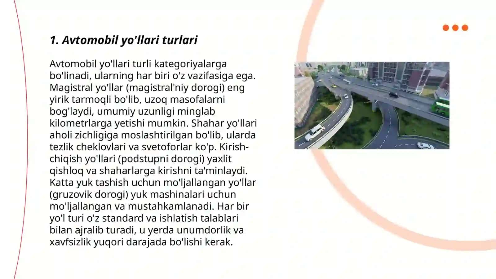 Avtomobil yo'llari kadastiri 3