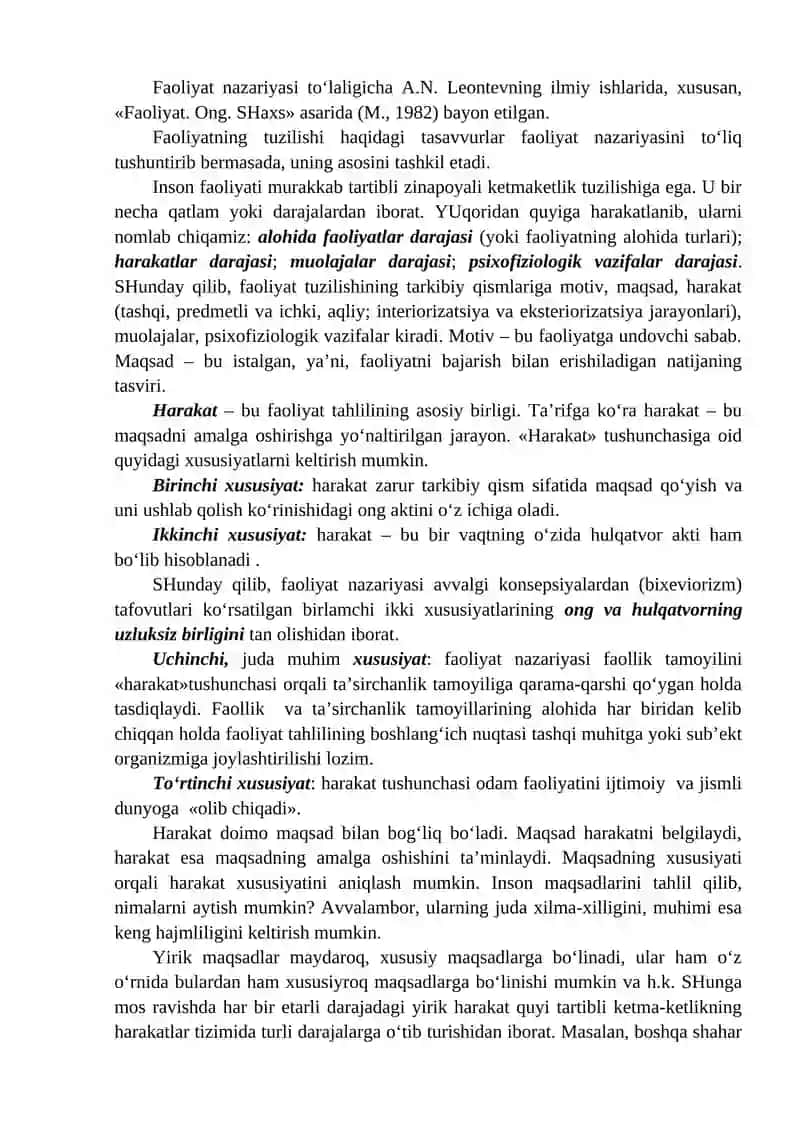 FAOLIYAT VA MOTIVATSIYA 3