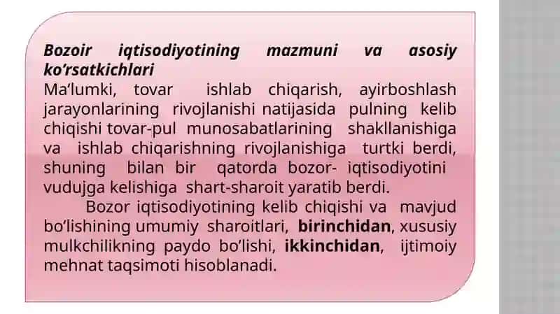 Bozor iqtisodiyoti sharoitida baholanish tizimi 3