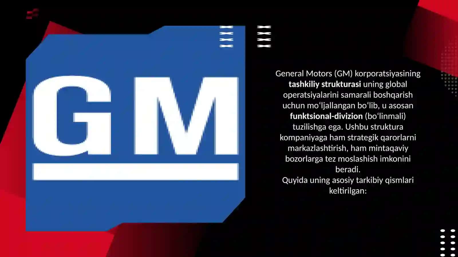 GM kompaniyasi tahlili 3