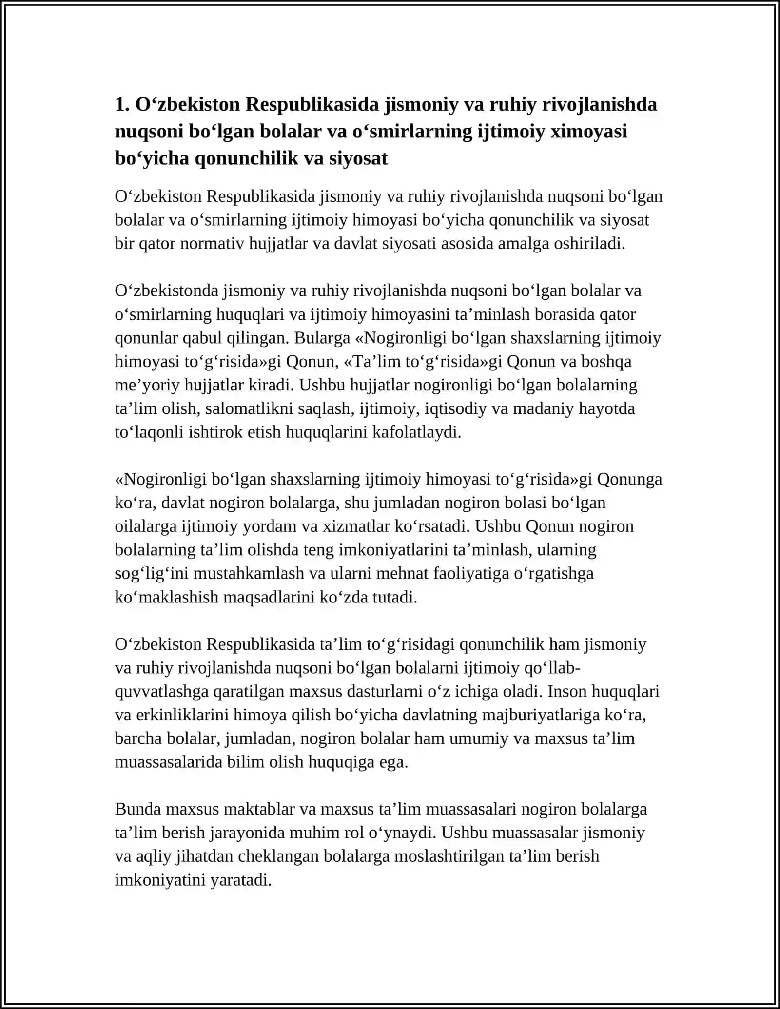 O‘ZBEKISTON RESPUBLIKASI OLIY TA’LIM FAN VA INNOVATSIYA VAZIRLIGI 3