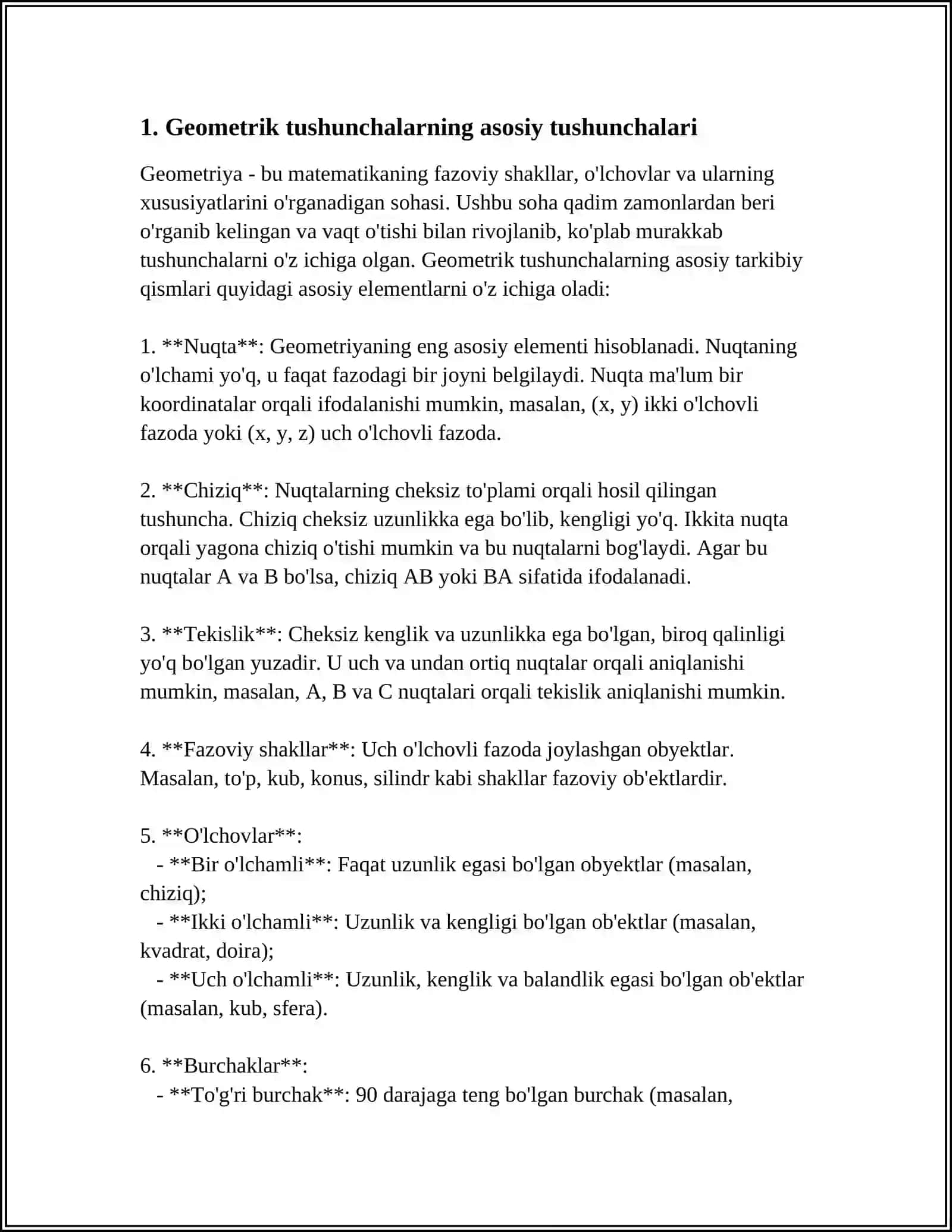 GEOMETRIK TUSHUNCHALAR VA BOSHQARUVNING DASTLABKI MATEMATIK MODELLARI 3