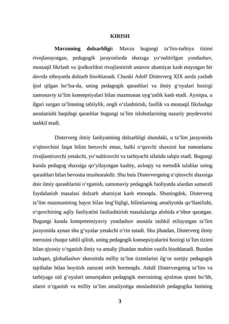 Adolf Disterverg ilmiy faoliyatini o'rganish (KURS ISHI) 3