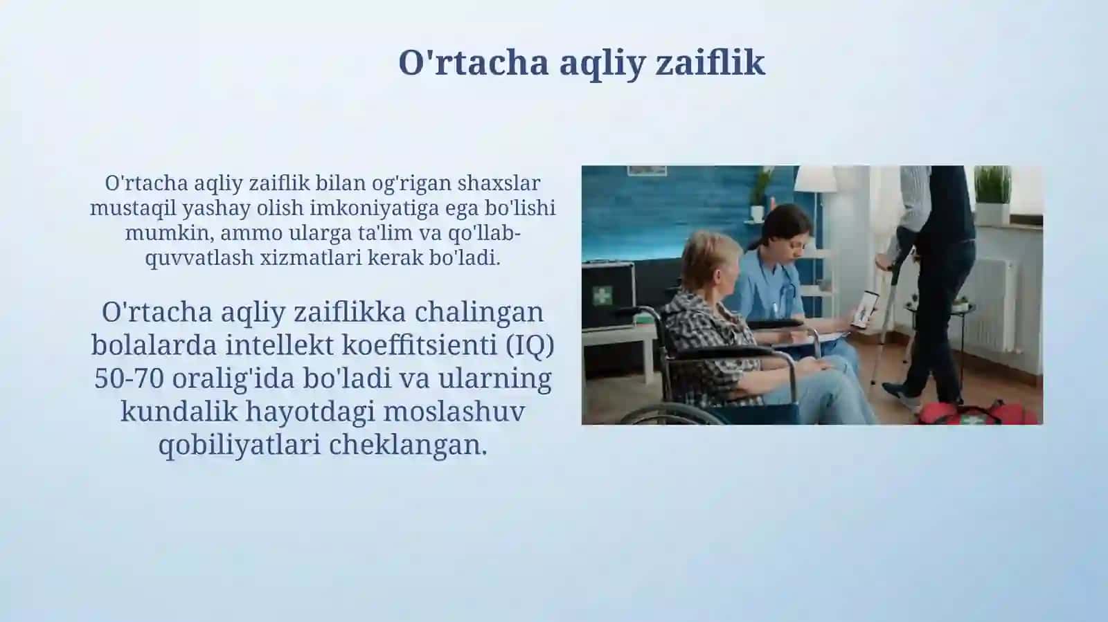 Aqli zaiflikning klinik tavfsifi va differensial diagnostikasi 3