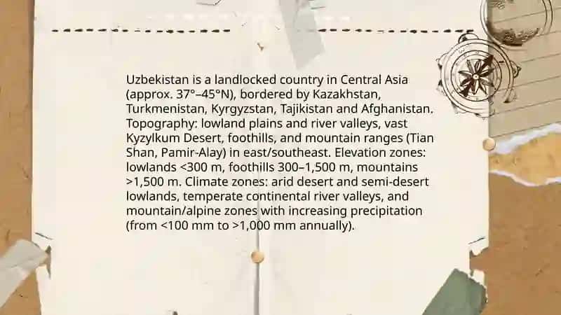 The climate of Uzbekistan 3