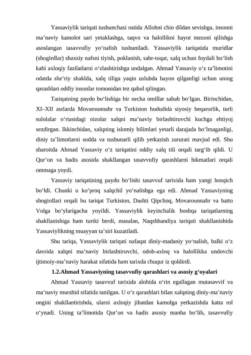 Yassaviyning tariqati 3