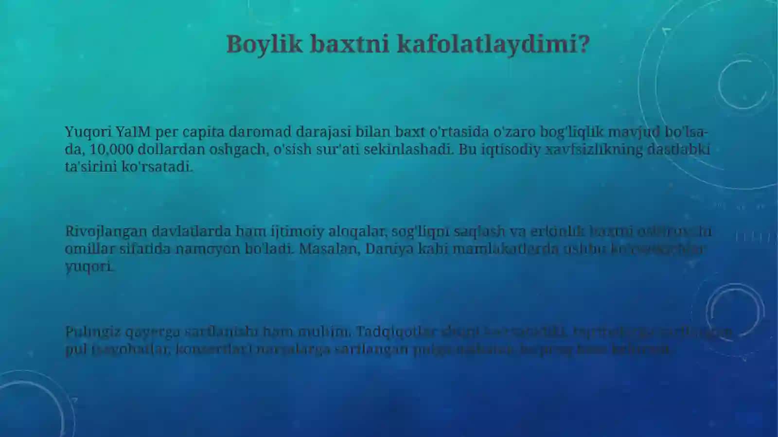 Boy davlat - baxtli davlatmi 3