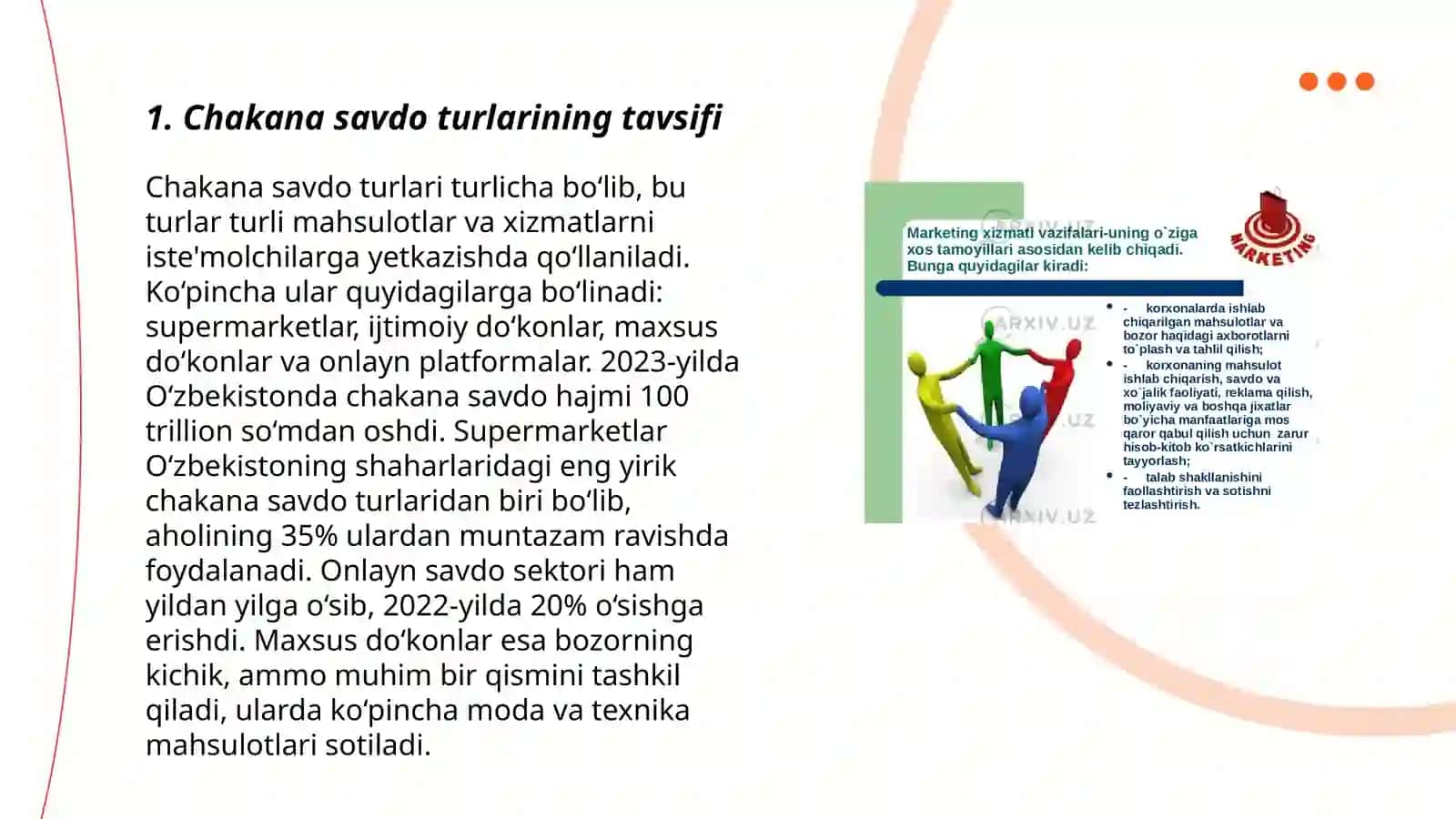 Marketing chakana savdo turlari 3