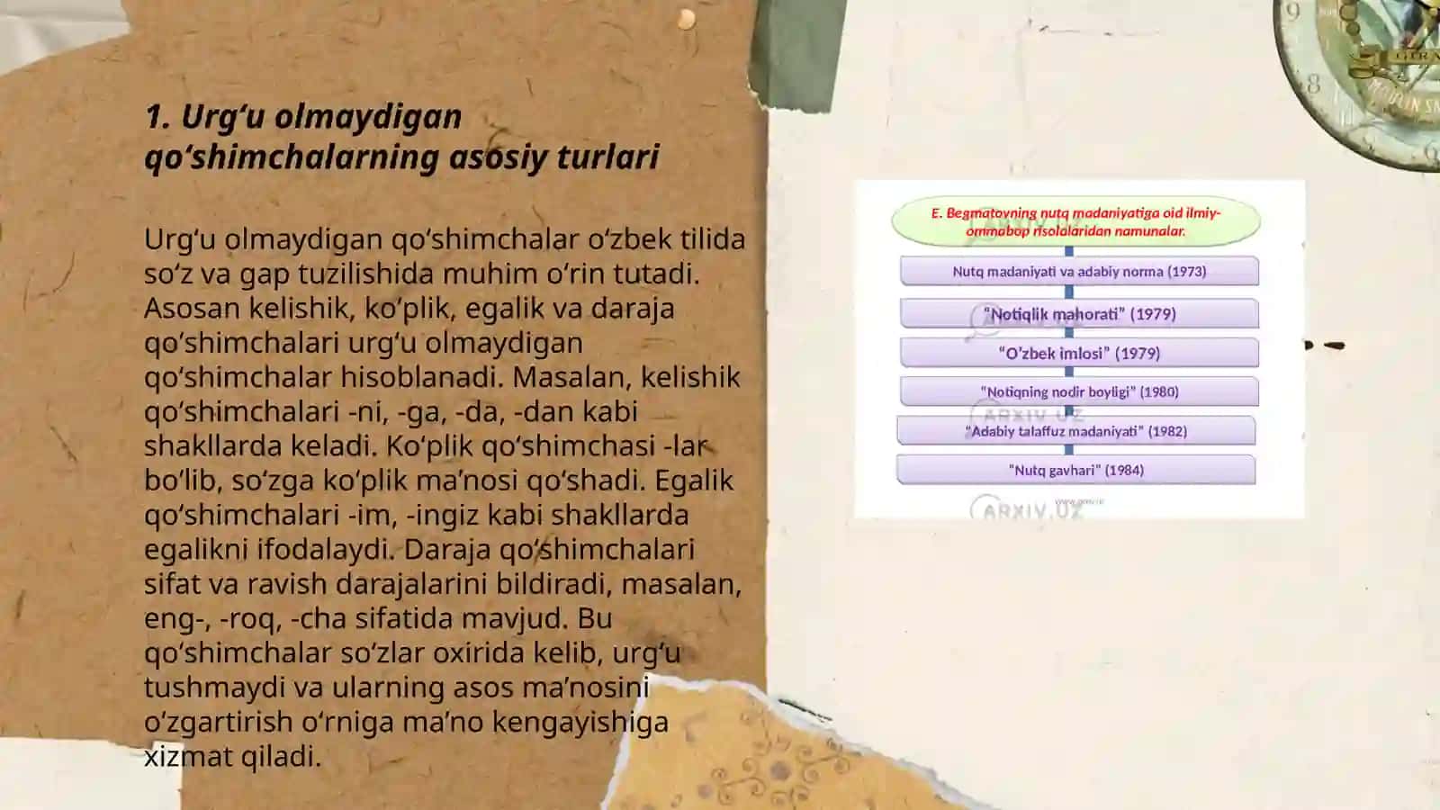 Urgʻu olmaydigan qoʻshimchalar 3