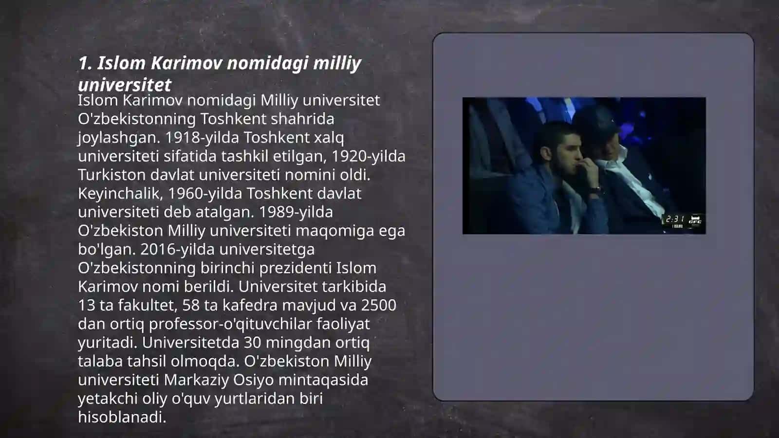 Islom Karimov nomidagi milliy universitet 3