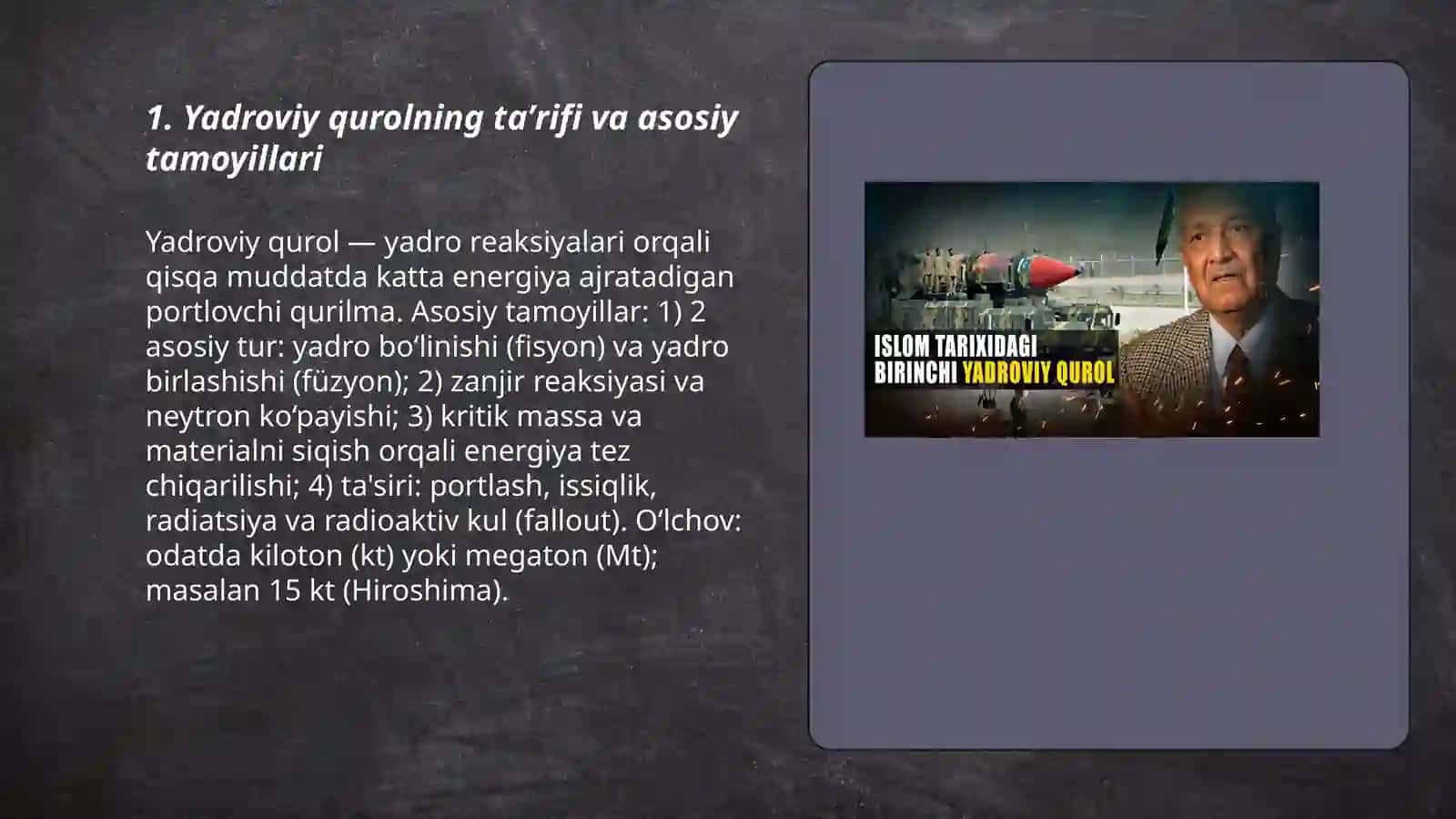 Yadroviy qurol va uning tavsifi 3