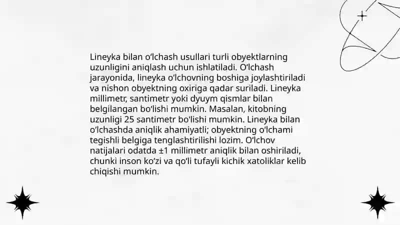 Oʻlchashlarni bajarish metodikasi 3