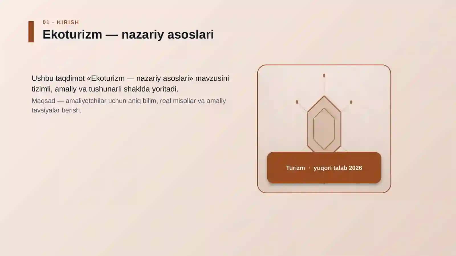 Ekoturizm — nazariy asoslari 3